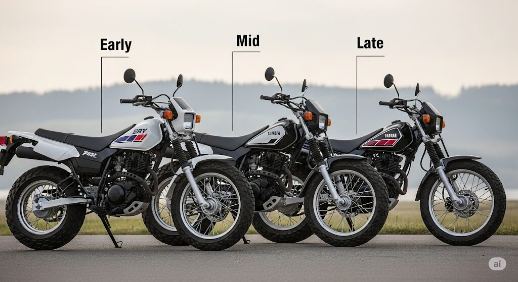 TW200の年式見分け方:基本となる3つの時代