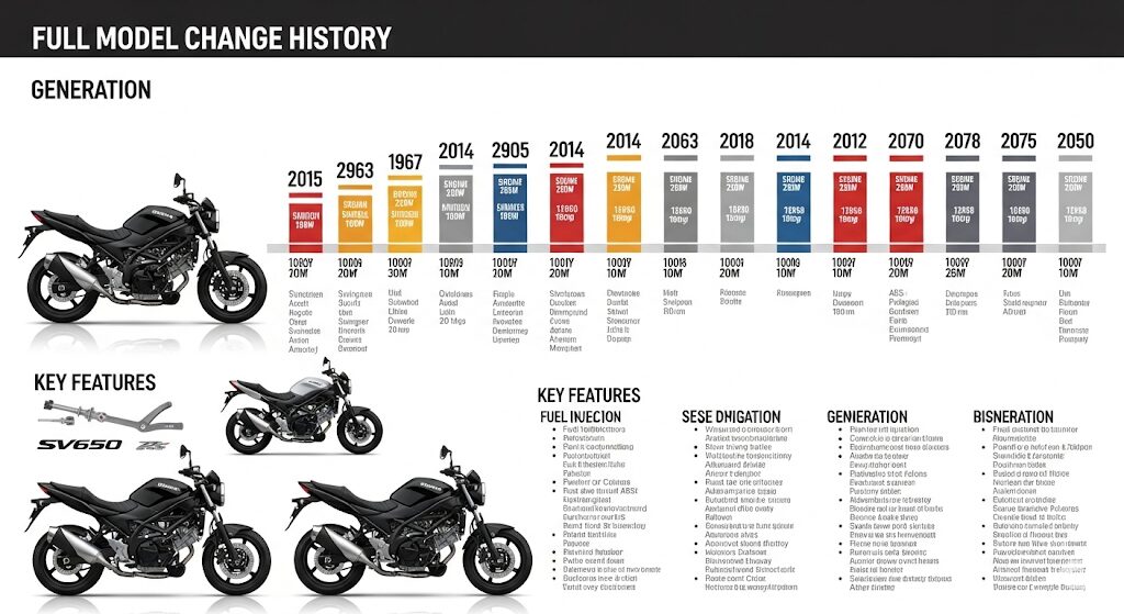 SV650のフルモデルチェンジの変遷と特徴