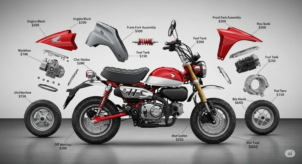 モンキー125の新車乗り出し価格の相場と内訳
