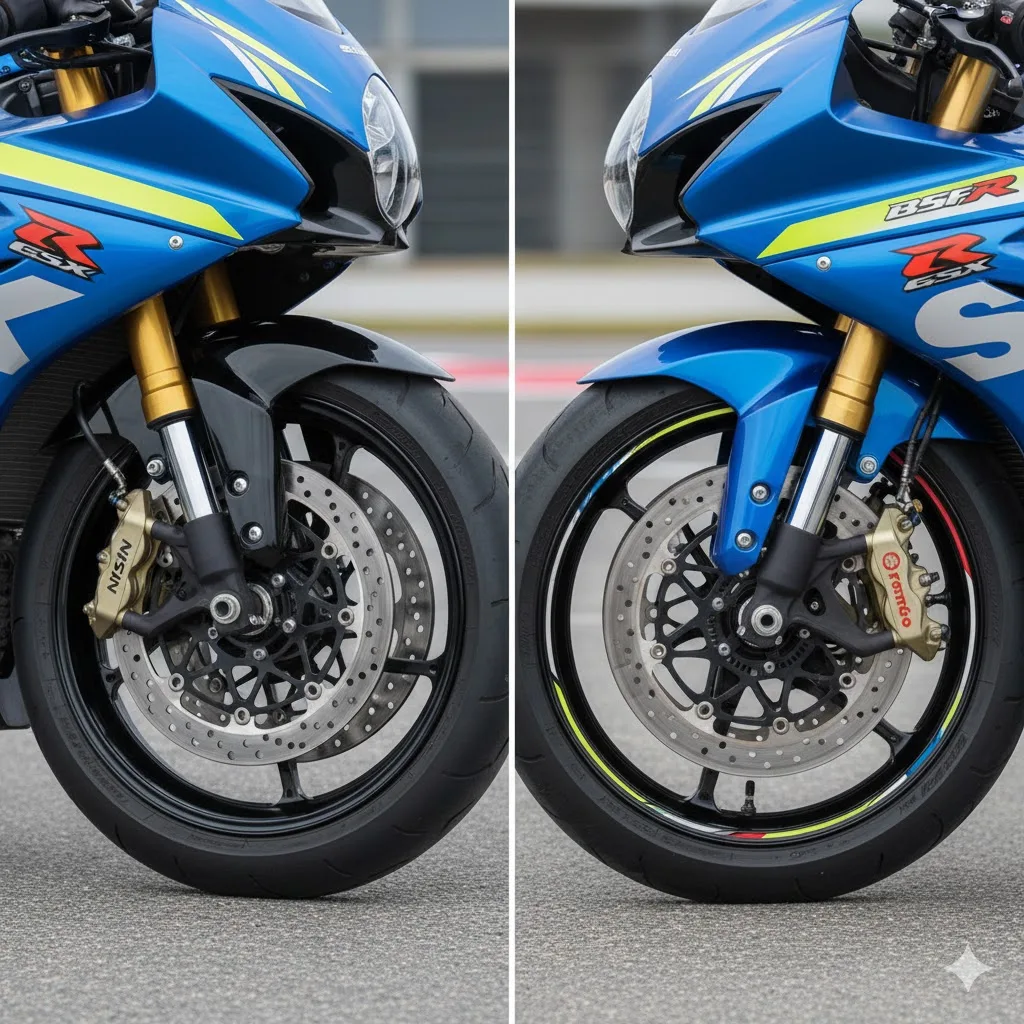 サスペンションとブレーキの仕様差
