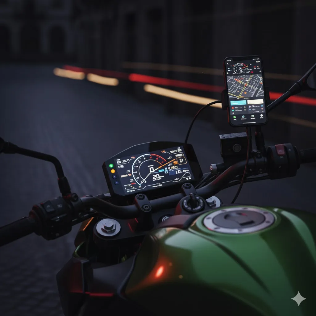 TFTメーターとスマホ連携機能を搭載