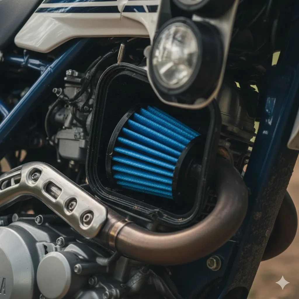 セロー　吸気効率を上げるエアフィルター