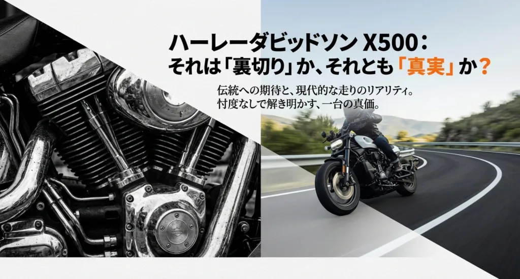 低回転のボボボボから高回転のクォーンへと変化するX500の排気音イメージ図