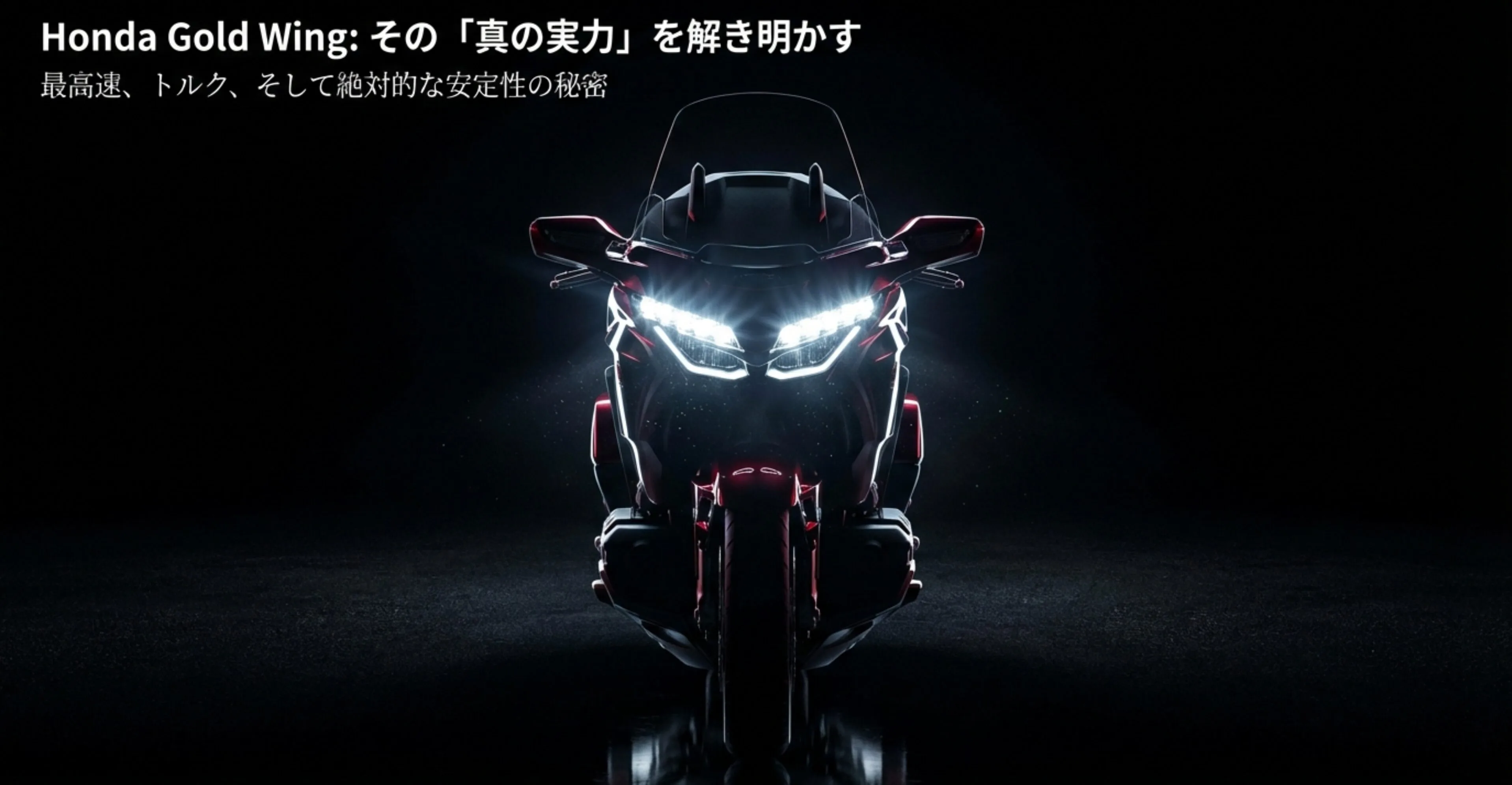 Honda Gold Wingの最高速、トルク、そして絶対的な安定性の秘密を解き明かすタイトルスライド