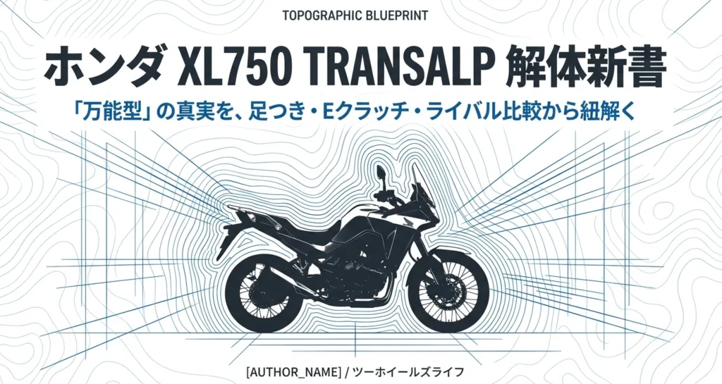 万能型アドベンチャーとしてのトランザルプの真実を、足つきやEクラッチ、ライバル比較から紐解くタイトルスライド